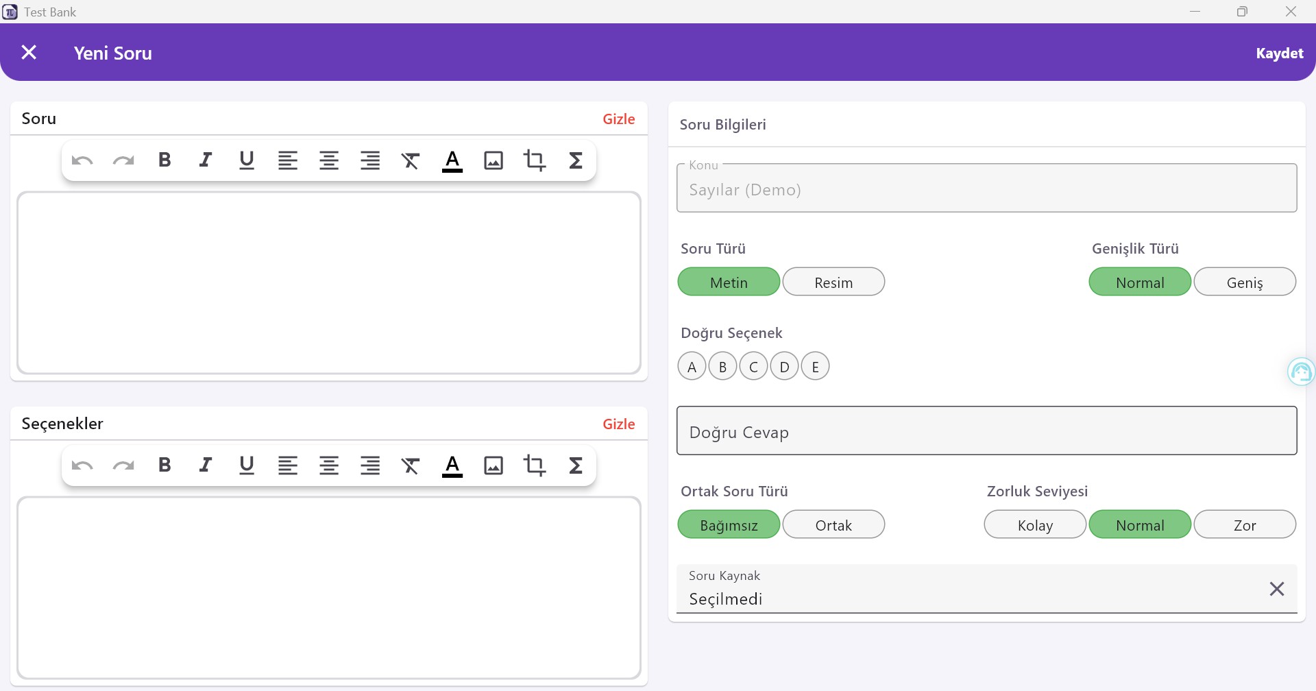 Test Bank Question & Test Creation App